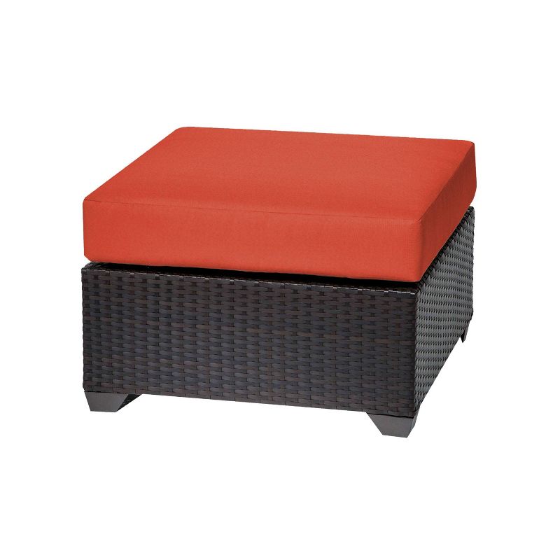 Barbados 14pc Patio Sectional Seating Set with Cushions - Tangerine - TK Classics