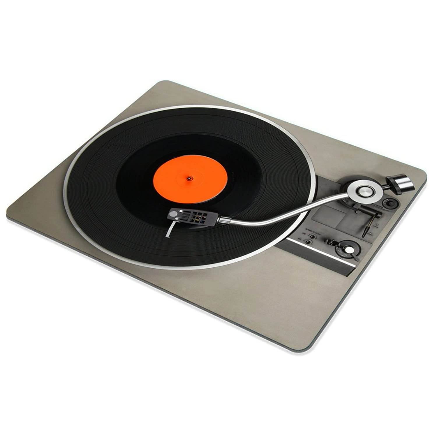 Smooffly Gaming Mouse Pad Custom,Retro Vintage Vinyl Record Mouse Pad Custom Retro Nautical Anchor Personalized Design Non-Slip Rubber Mousepad