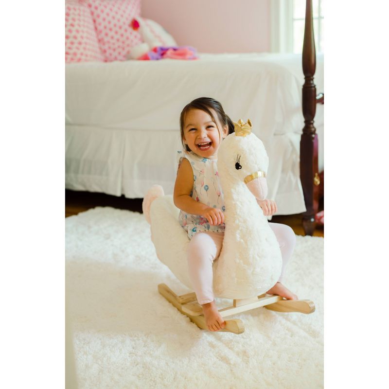 Soft Landing Joyrides Swan Children's Rocker