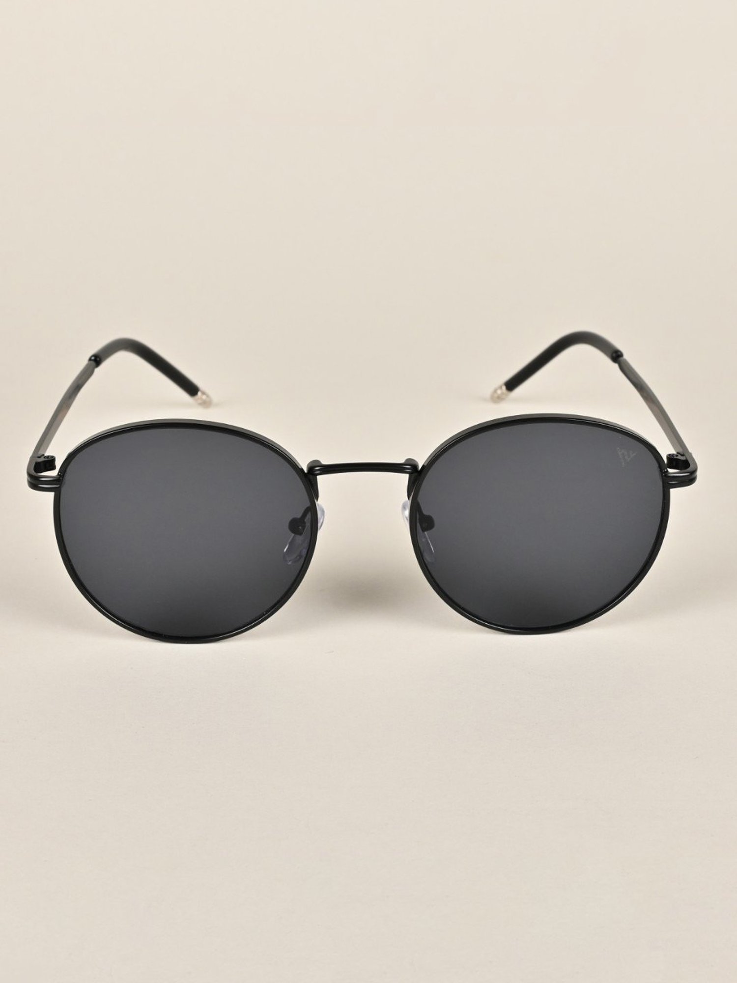 Voyage Black Round UV Protection Unisex Sunglasses