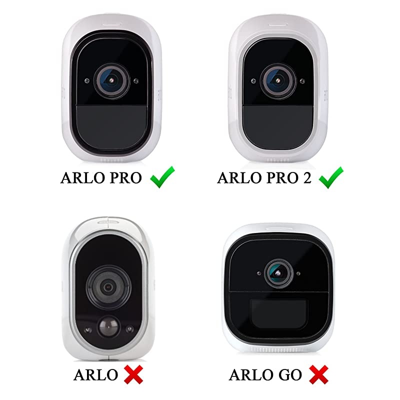 Case Skin with Dual Layer Sunshade Design, Clear (Not Fuzzy) Night Vision - Sun Glare UV Weather Protection Cover Compatible with Arlo Pro & Arlo Pro 2 Smart Security Camera, 3 Pack (Beige)