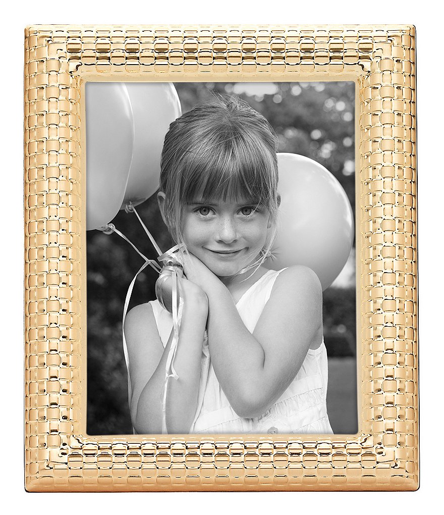 Reed & Barton Watchband Satin Gold Picture Frame