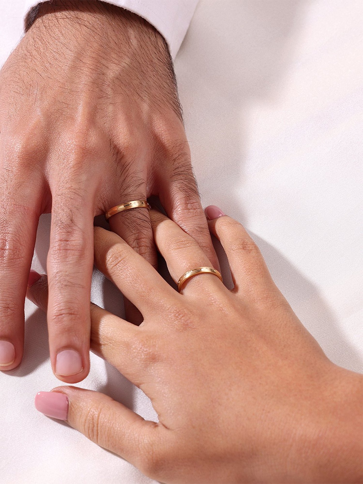 Mia by Tanishq You & I Band 18k Gold Couple Ring (Single Quantity)