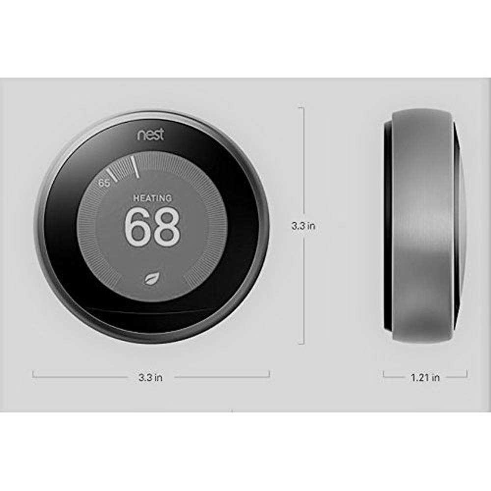 Nest Learning Thermostat (3rd Generation, White) w/ 2 Pack Smart Plug