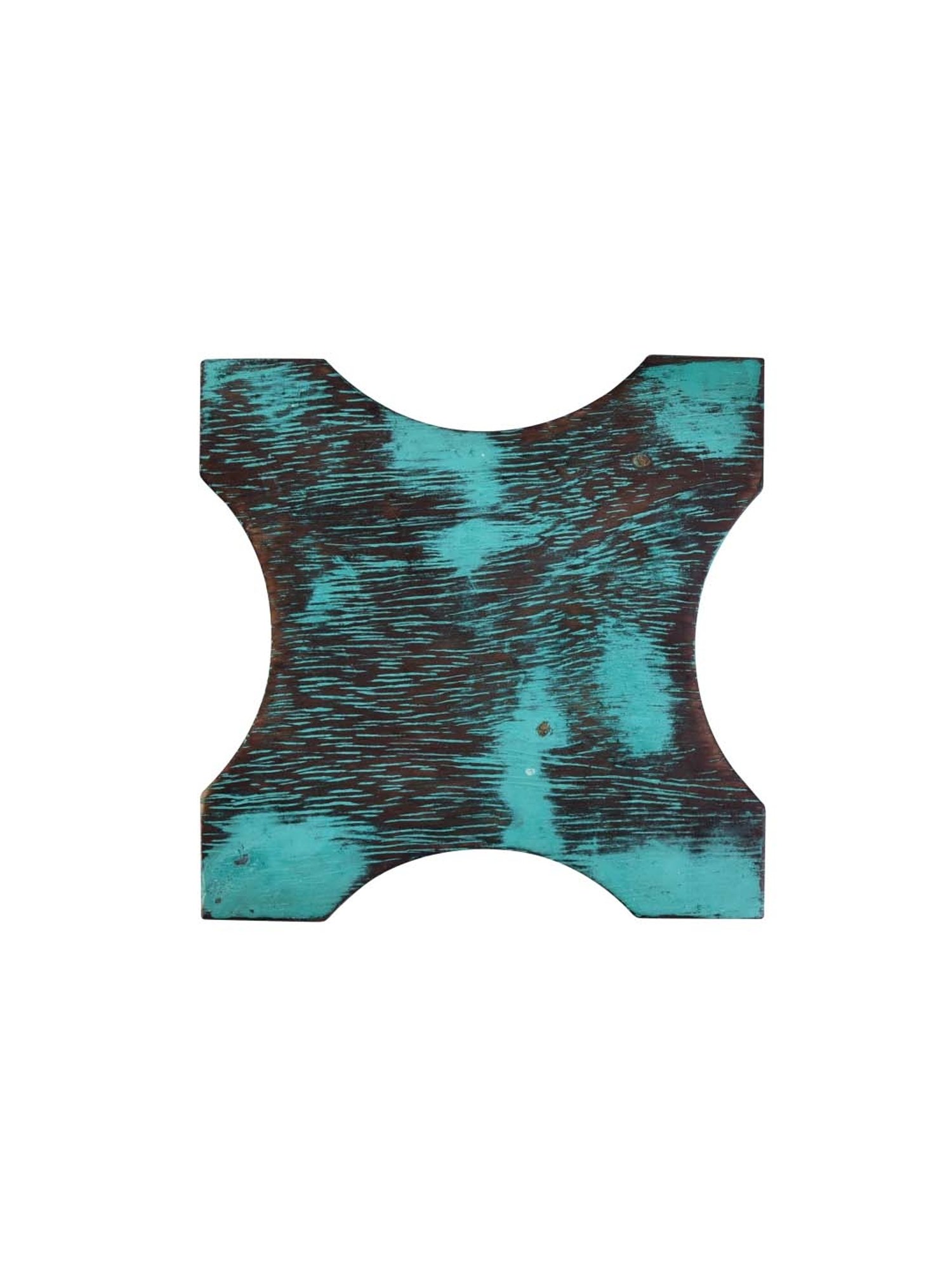 Unravel India Blue & Black Wood Coaster - Set of 6