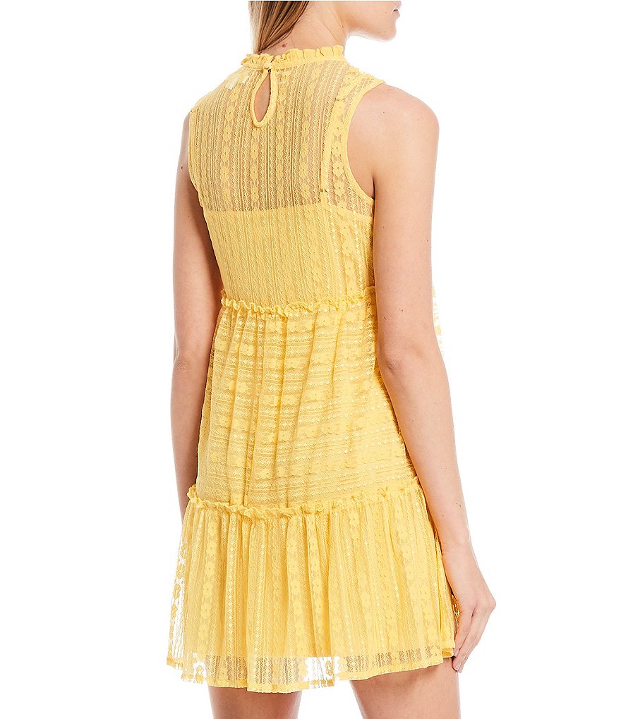 Coco + Jaimeson Sleeveless Lace Tiered Swing Dress