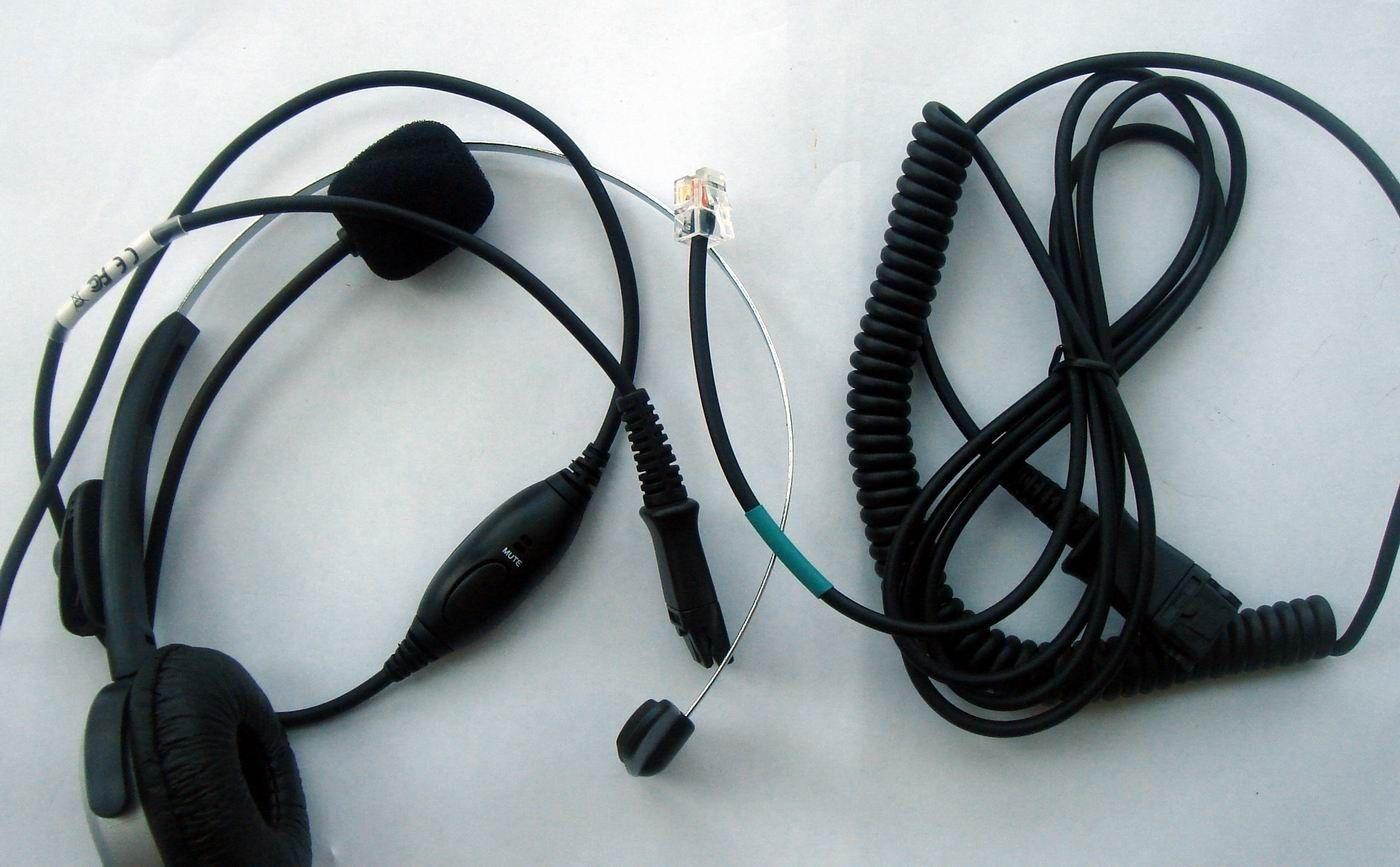 NC Headset for Nortel Gemini Cable & Wireless Orichid DBT 2000 DBT 3000 Nortel