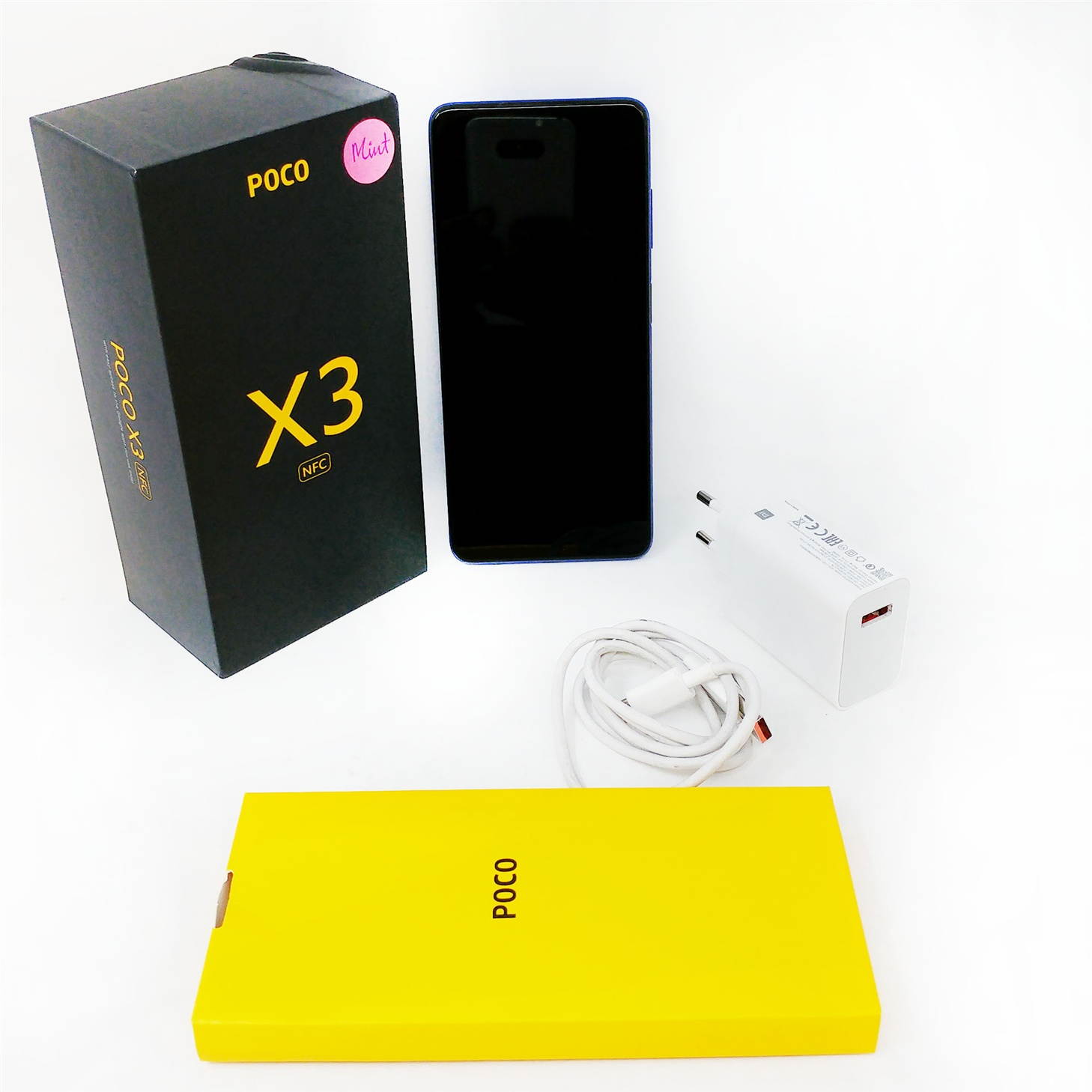 MINT Xiaomi Poco X3 128GB GSM Factory Unlocked 4G LTE 6.67 in DotDisplay 6GB RAM Quad Camera Smartphone - Cobalt Blue - International Version