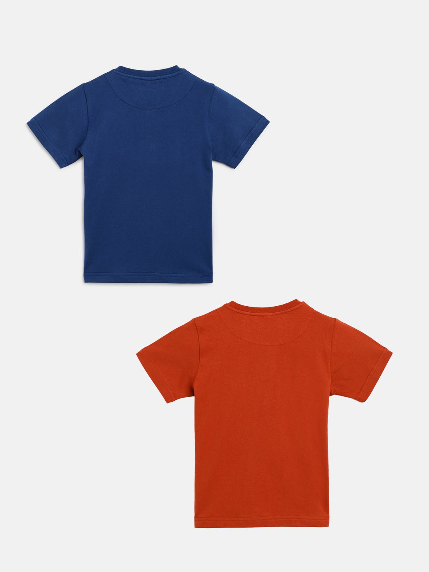 Campana Red & Blue Solid T-Shirt (Pack Of 2)