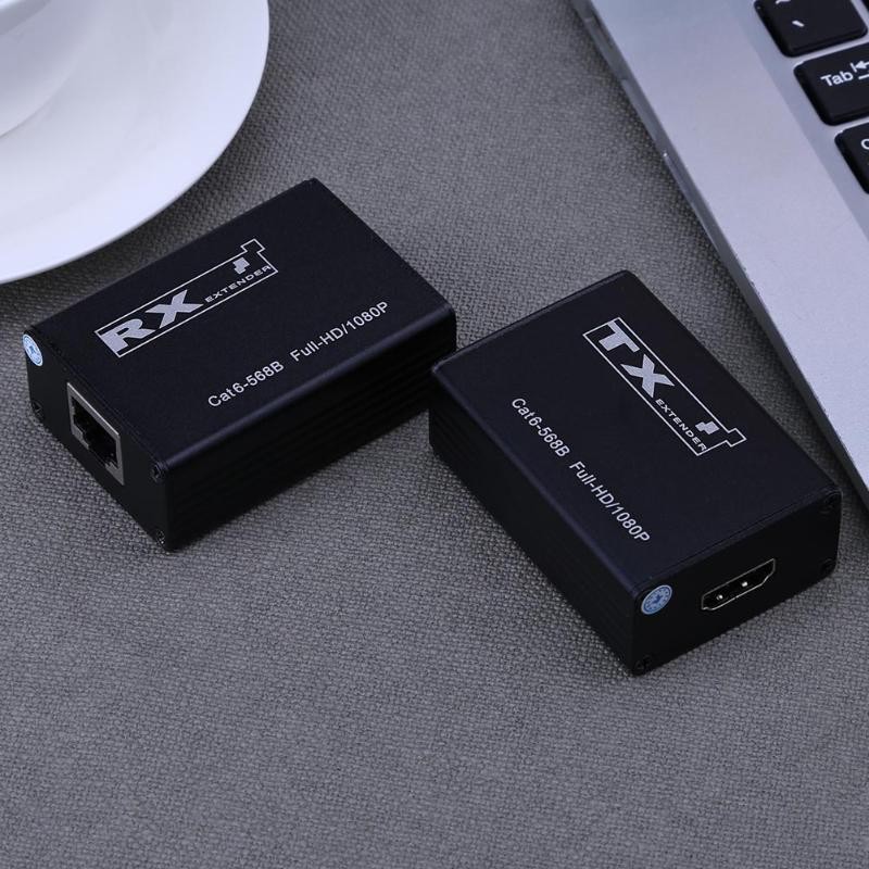 1080P HDMI Network Extender Adapter Over Single Cat 6-568B 30m Transmission HD Signal High Quality HDMI Extender