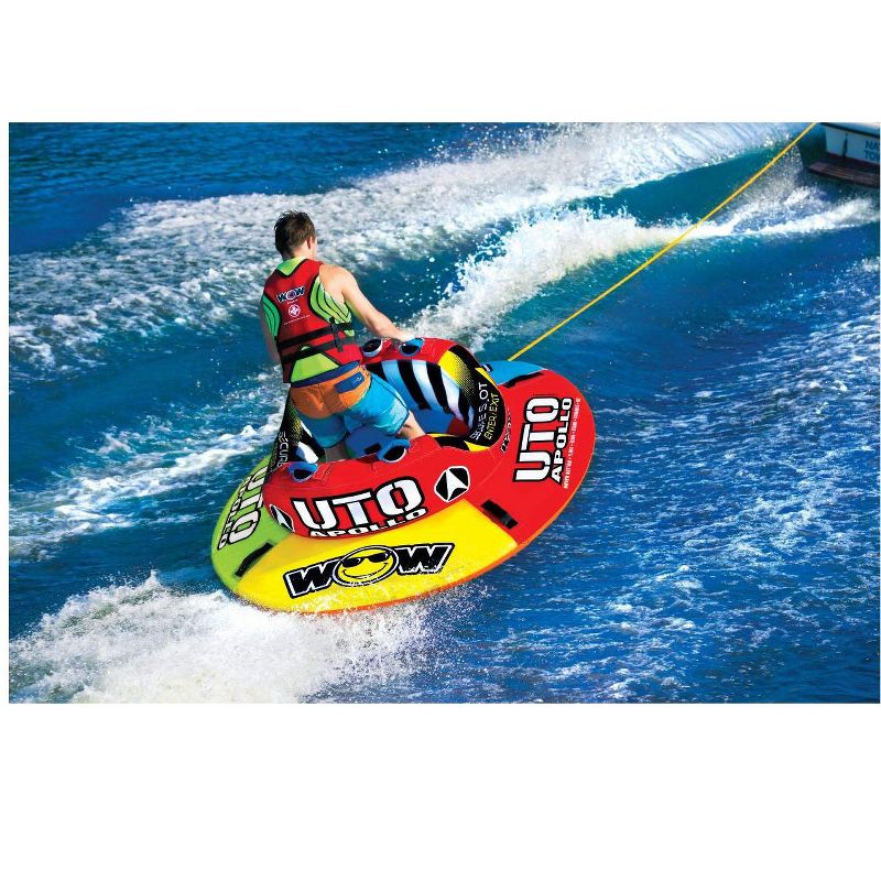 WOW World of Watersports 1-2 Rider UTO Apollo Towable with Secure Standing Kneeling or Sitting Cockpit and Hover Bottom Design