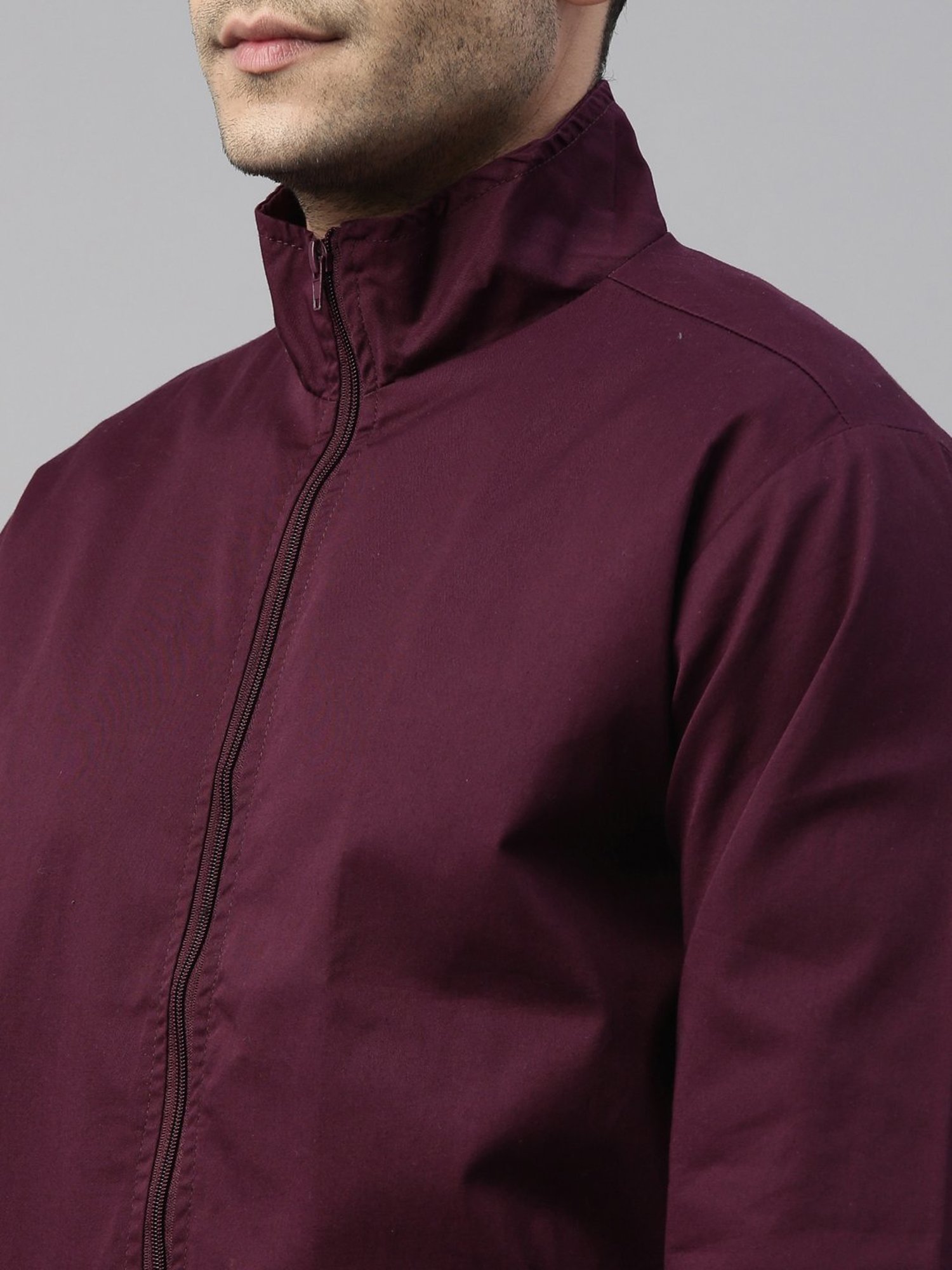 Hummel Grey Regular Fit Bomber Jacket