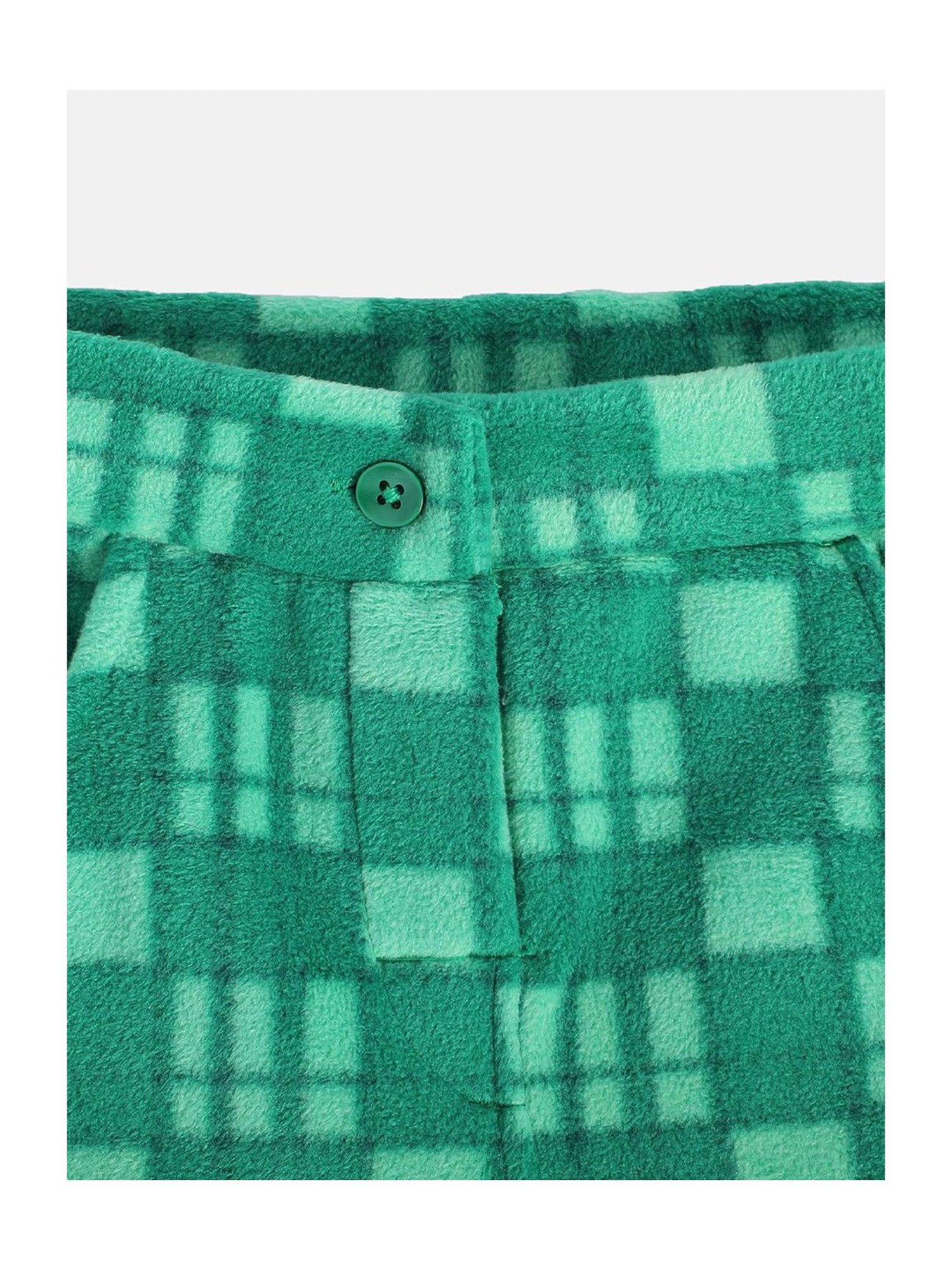 MINIKLUB Kids Green Checks Pants