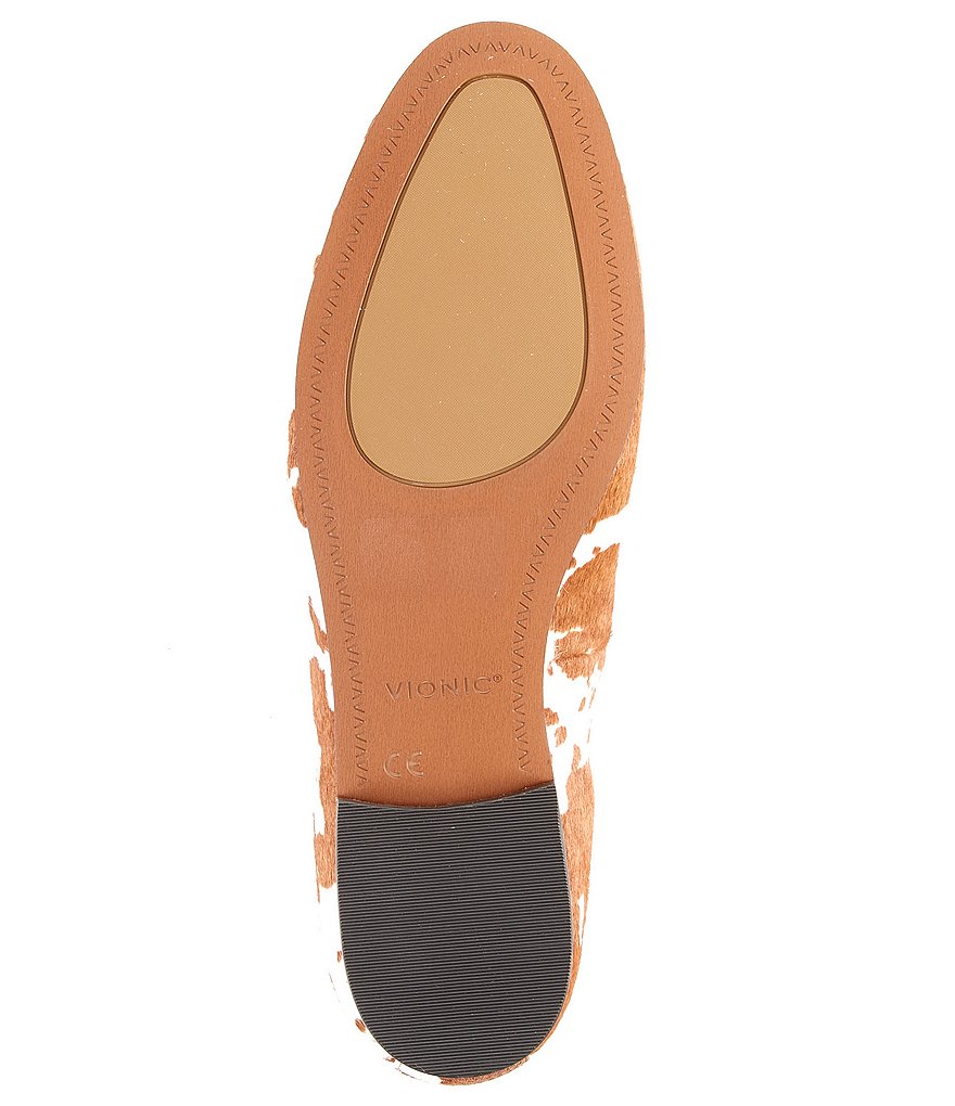 Vionic Willa Slip-On Cow Print Calf Hair Loafers