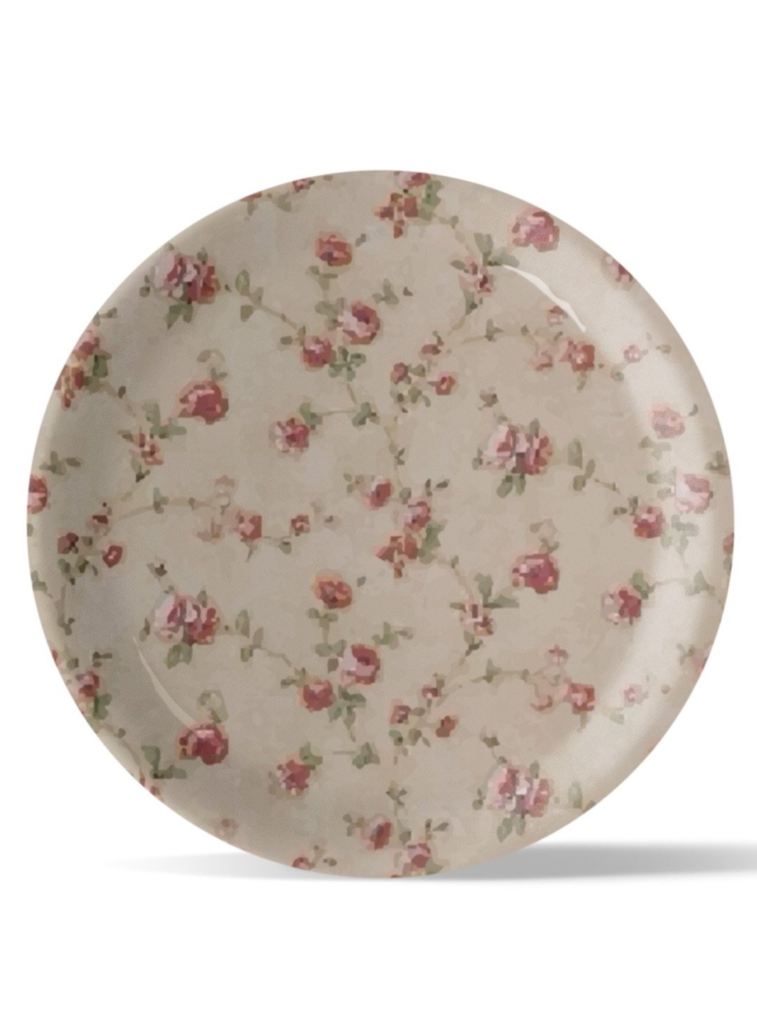 Nestroots English Dainty Flower Multicolor Porcelain Wall Plate