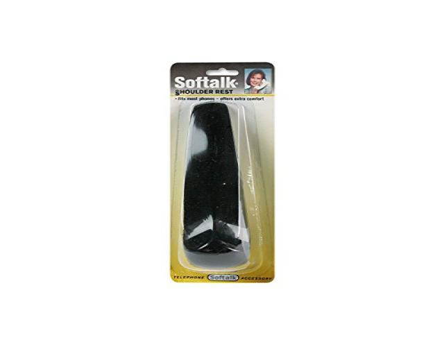 Softalk Standard Telephone Shoulder Rest, 2-5/8w X 7-1/2d X 2-1/4l, Black 101M