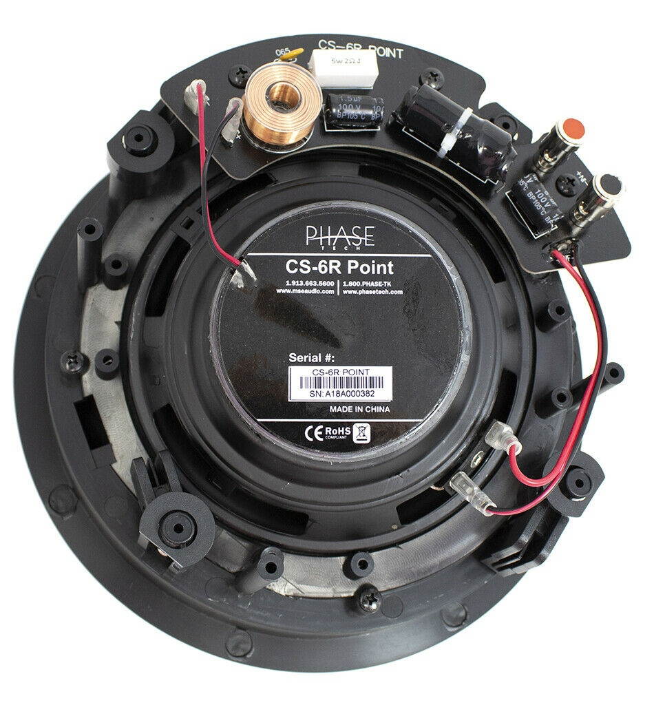 6.5" 100W Round Ceiling Tilt Angle Speaker Flush Wall Home Audio System White