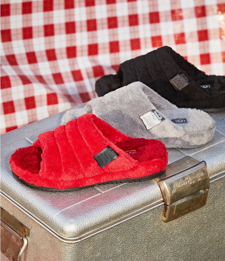 UGG&reg; Men's Scuff Logo Suede Slippers