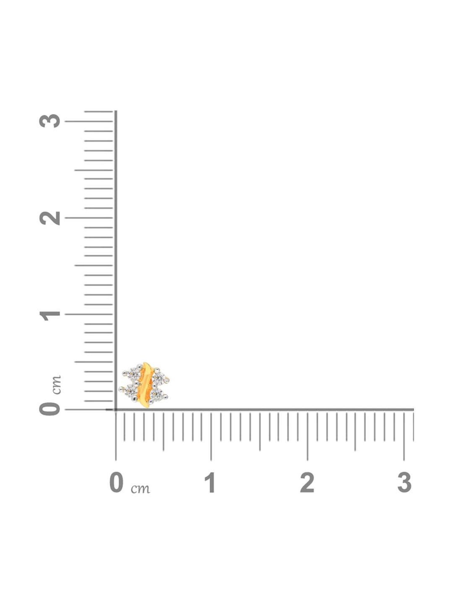 Malabar Gold and Diamonds 22k Gold Floral Nosepin for Women