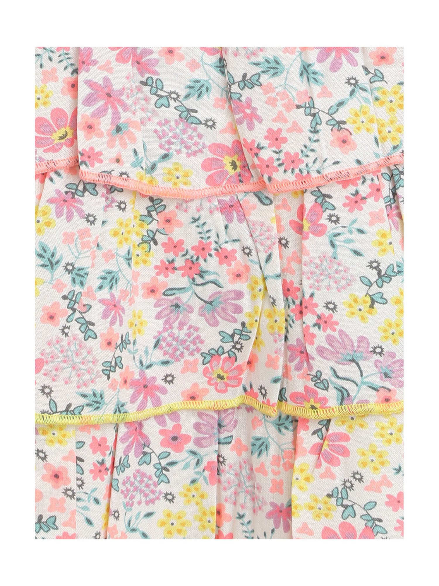 Nauti Nati Kids White & Blue Floral Print Top with Shorts