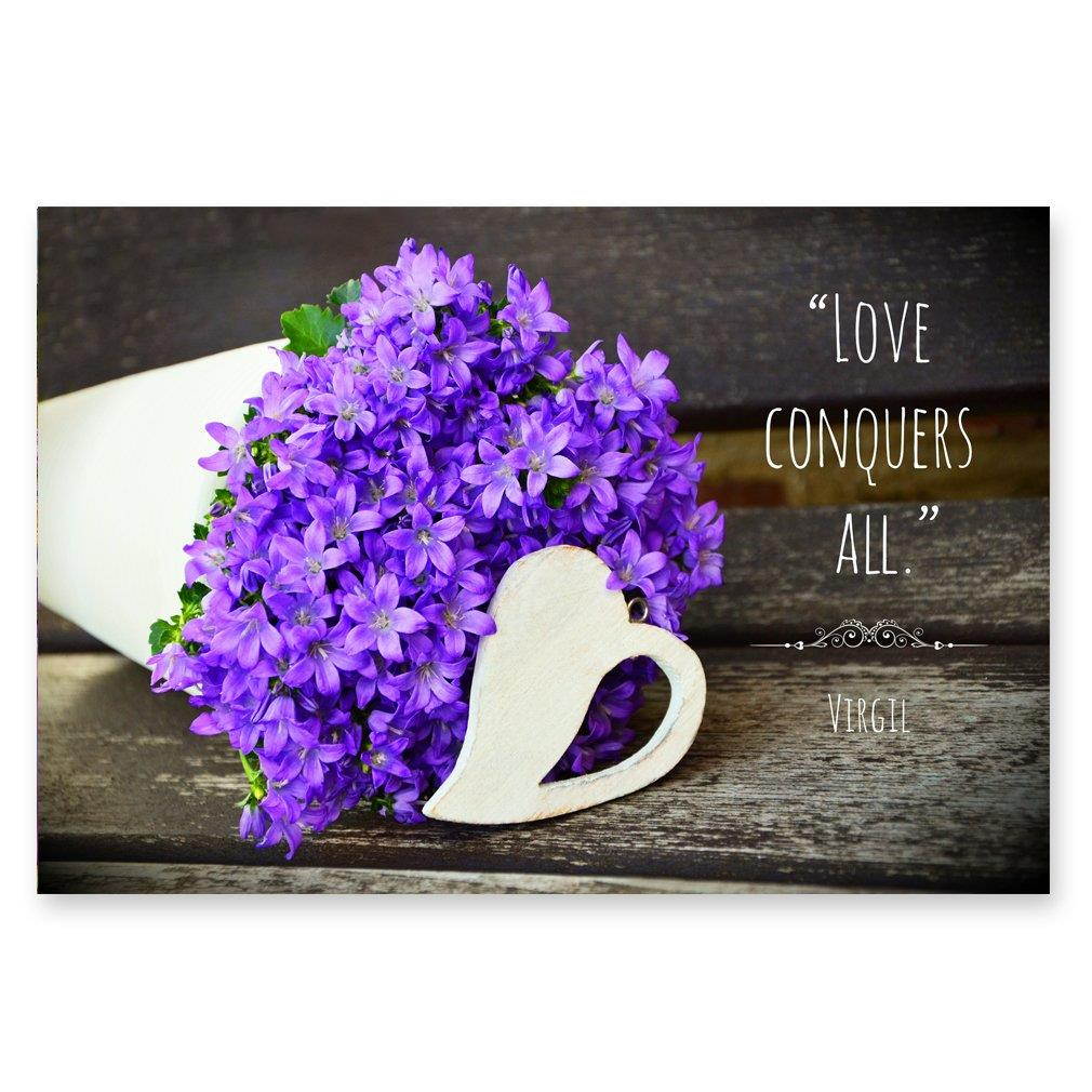 LOVE quotes postcard set of 20. Post card variety pack with famous quote about love postcards. Made in USA.