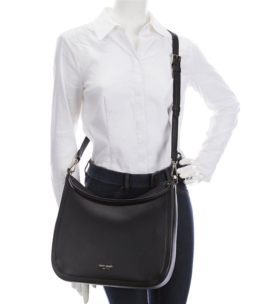 kate spade new york Pebbled Leather Roulette Large Hobo Bag