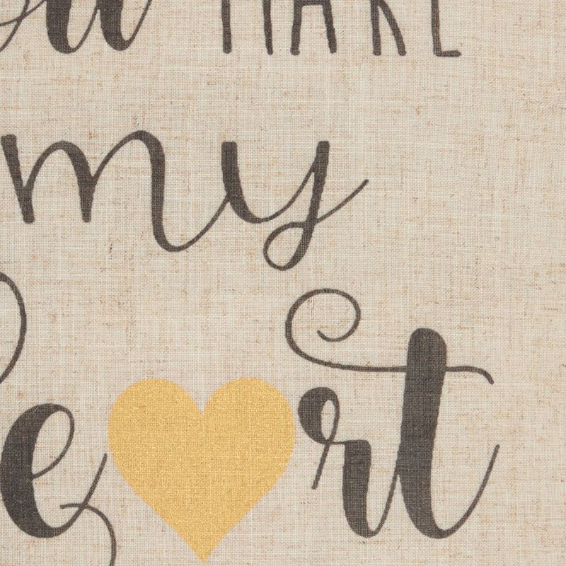 18"x18" Home Make My Heart Smile Throw Pillow Natural - Kathy Ireland Home