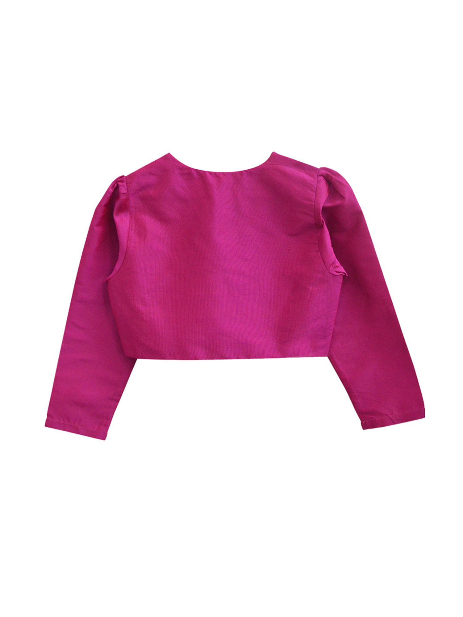 A.T.U.N. Fuchsia Solid Full Sleeves Shrug
