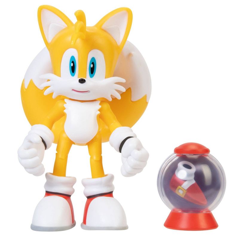Sonic the Hedgehog 4" Modern Tails with Fast Shoe Item Box Wave 2