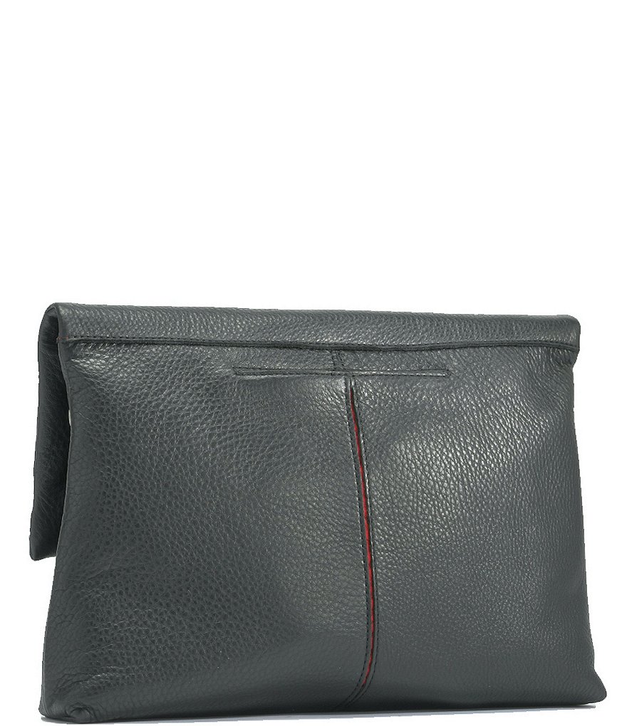 Hammitt VIP Fold Over Large Studded Leather Zip Flap Crossbody Bag