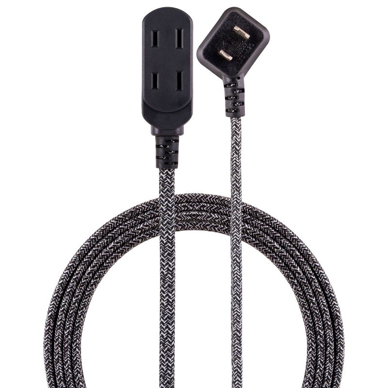 Cordinate 15' 3 Outlet Polarized Extension Cord Dark Gray