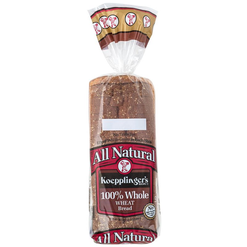 Koepplinger's All Natural 100% Whole Wheat Sandwich Bread - 24oz