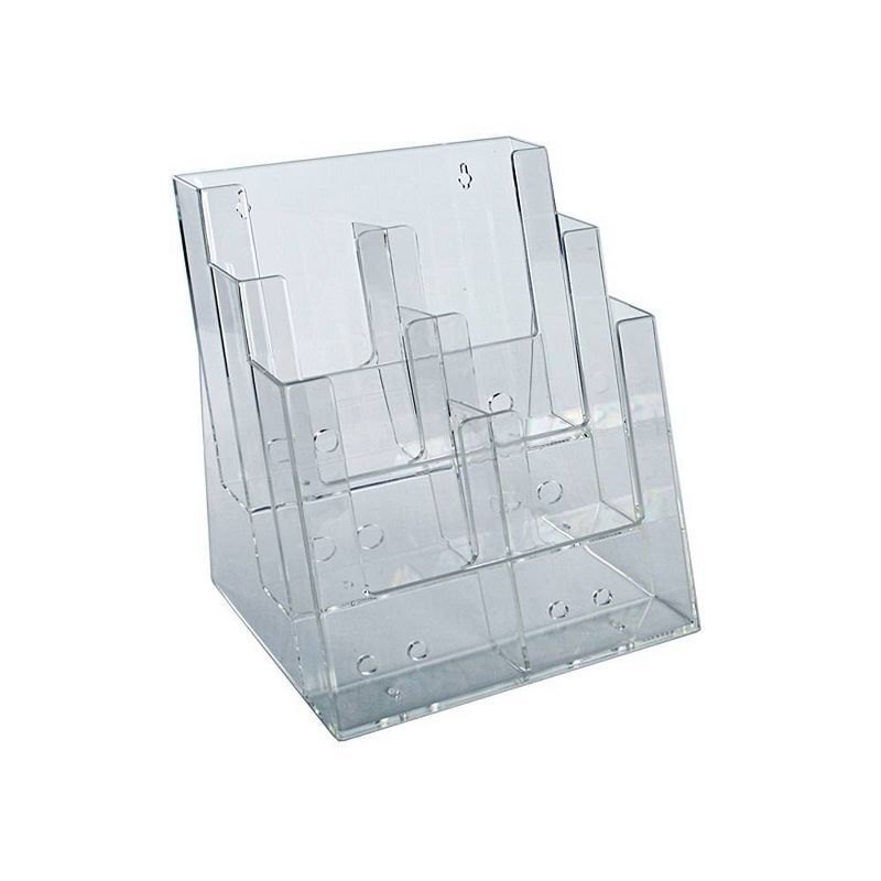 Azar Displays Three - Tier Six - Pocket Trifold Brochure Holder