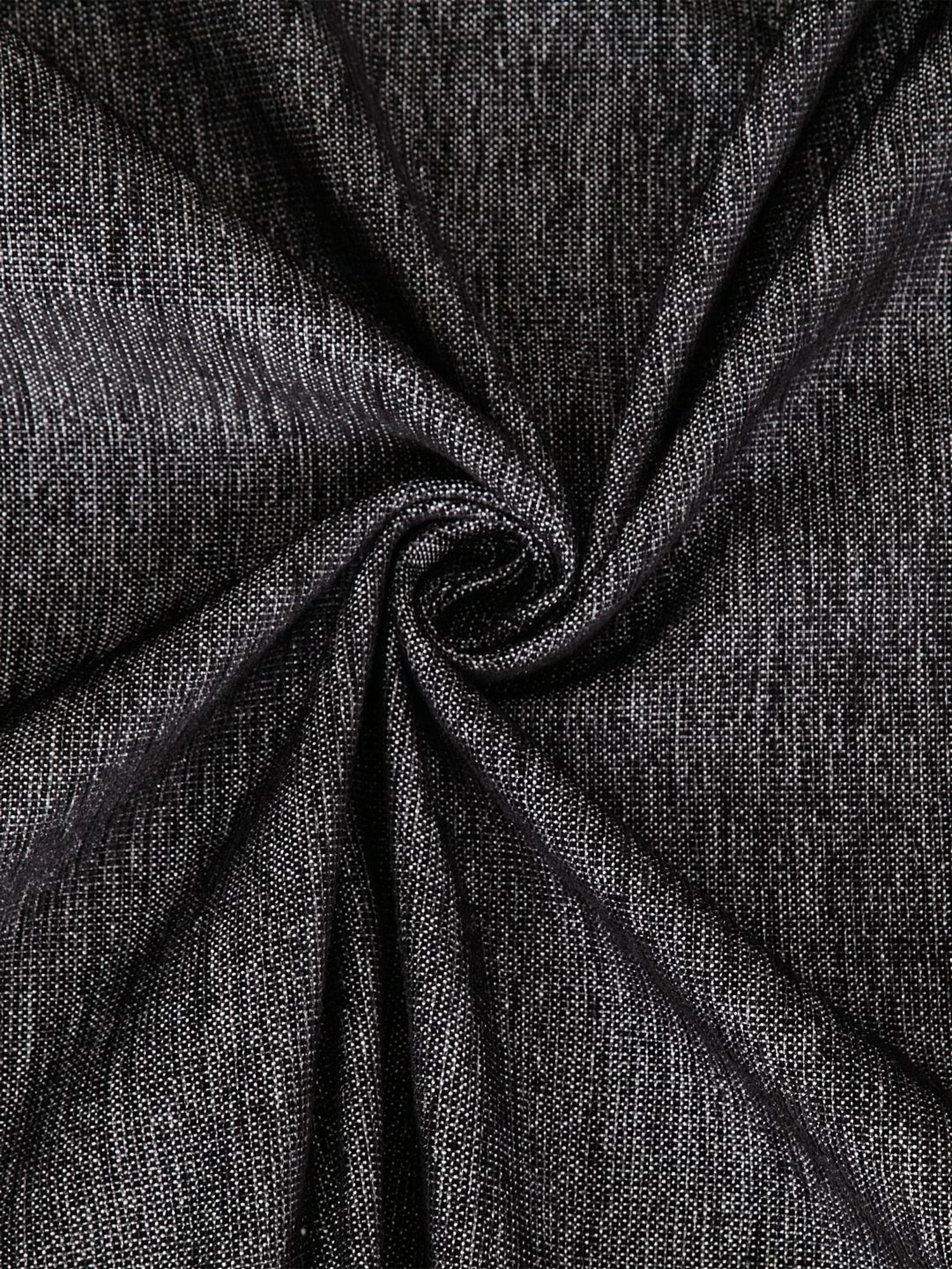 Klotthe Solid Black 300 TC Cotton Rectangle 6-Seater Table Cover