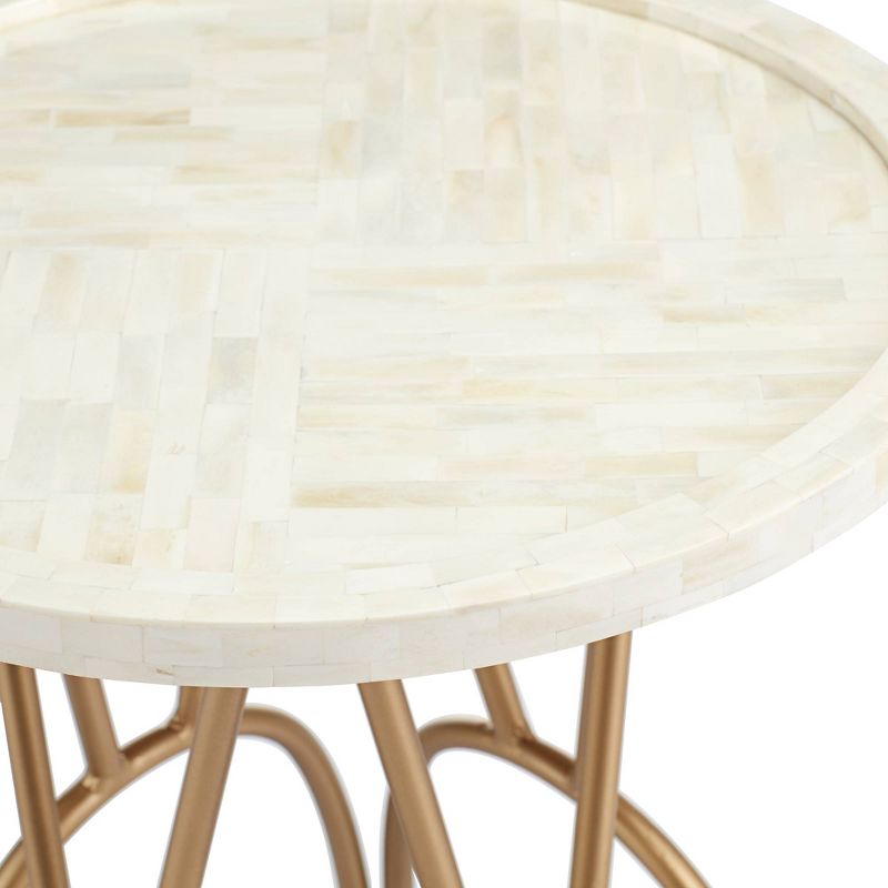 Coast to Coast Osso Gold Mosaic Bone Accent Table