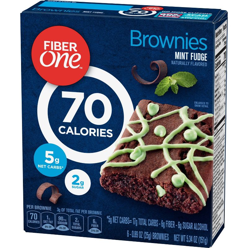 Fiber One Mint Fudge Brownies - 6ct