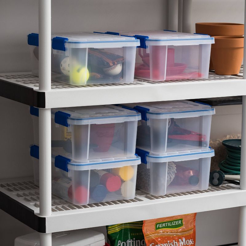 IRIS 16qt 6pk Weather Tight Storage Box Clear