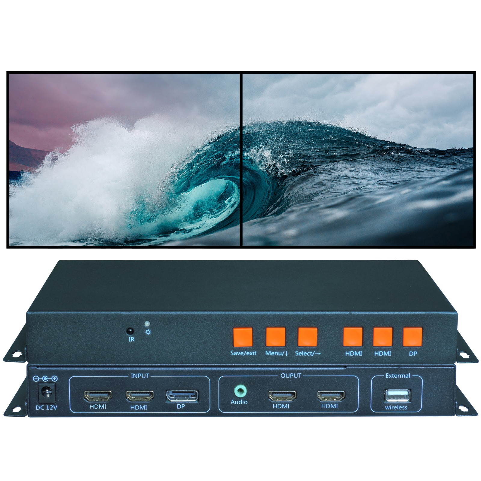 4096x2160@60Hz 4:4:4 Ultra HD 2 Port HDMI KVM Switch with Cables Support HDMI 2.0, HDCP 2.2, HDR 10, EDID for Linux, Windows, Mac, Unix