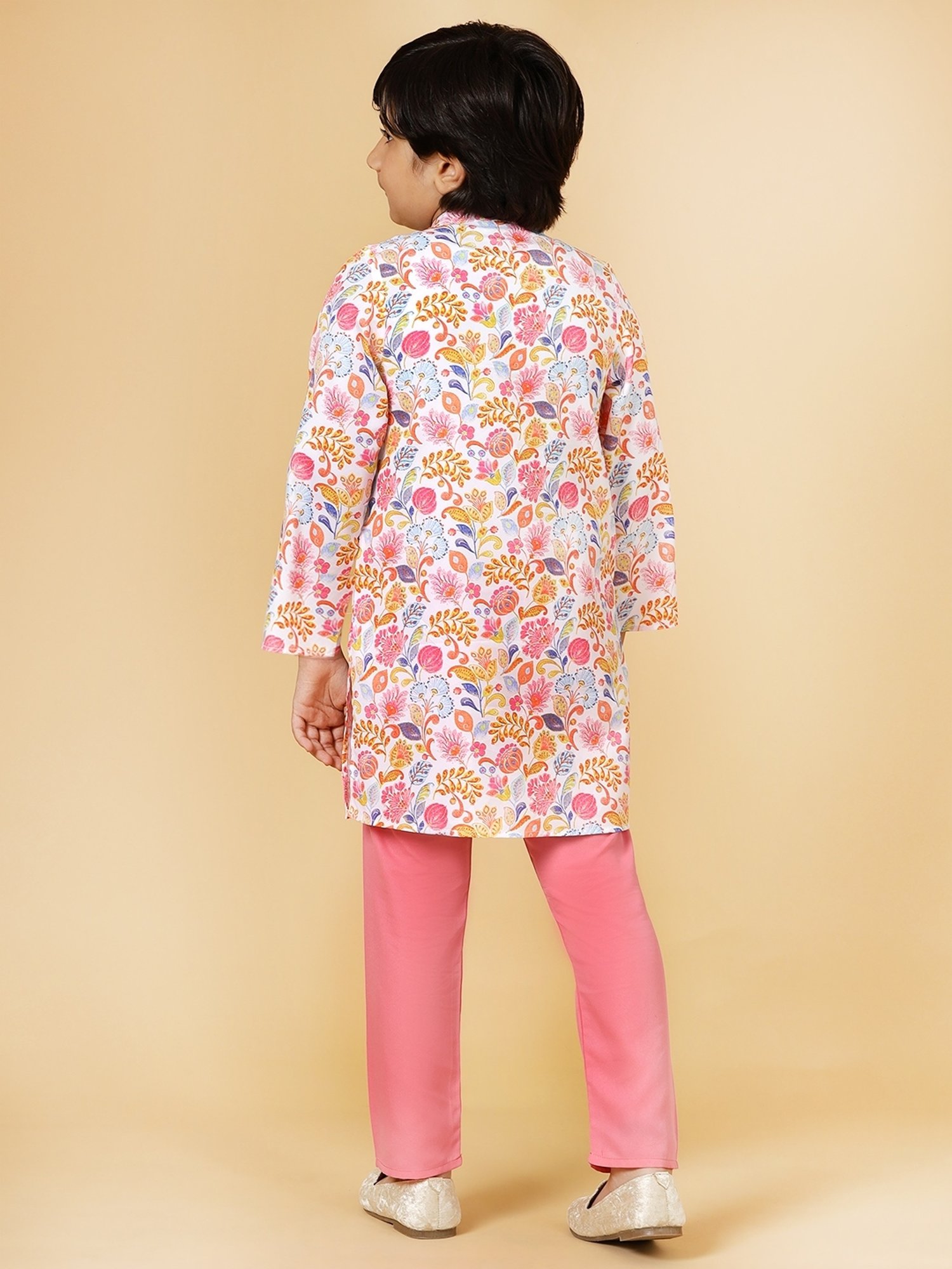 A.T.U.N. Kids Rouge Printed Kurta Set