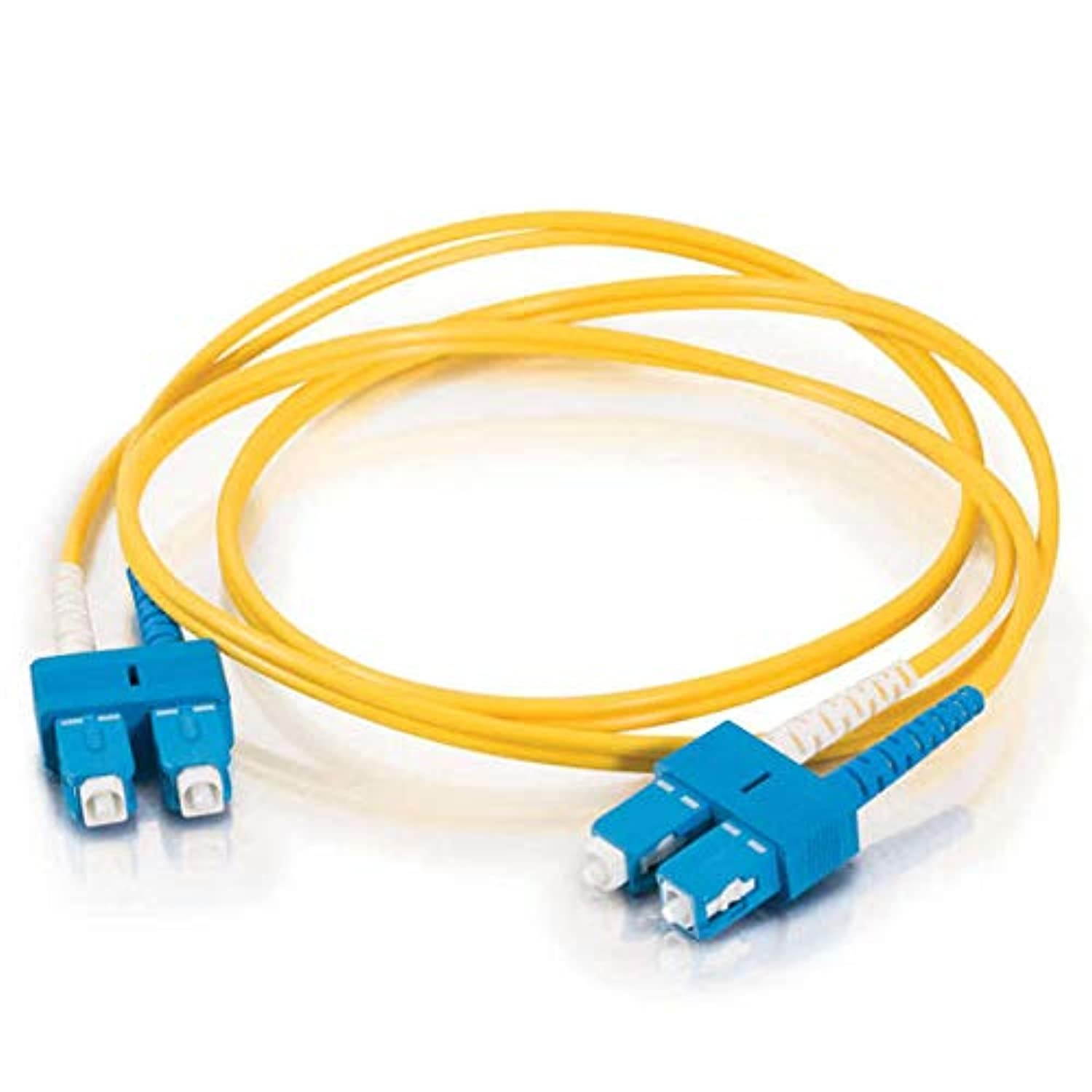 C2G/Cables to Go 34665 SC/SC LSZH Duplex 9/125 Single-Mode Fiber Patch Cable (1 Meter, Yellow)