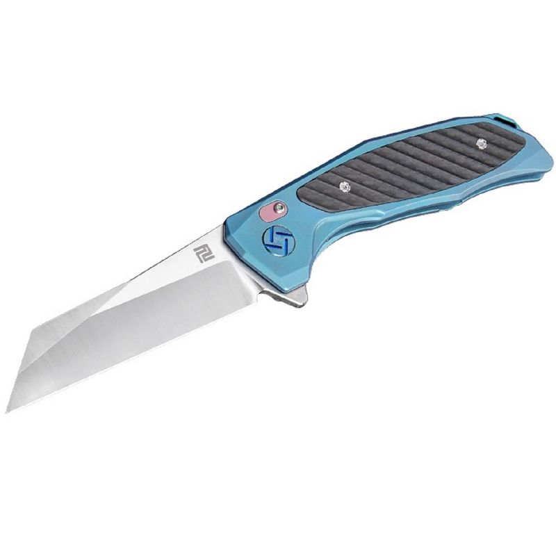 Artisan Megahawk Folder 3.62in M390 Blade Blue Titanium Hndl