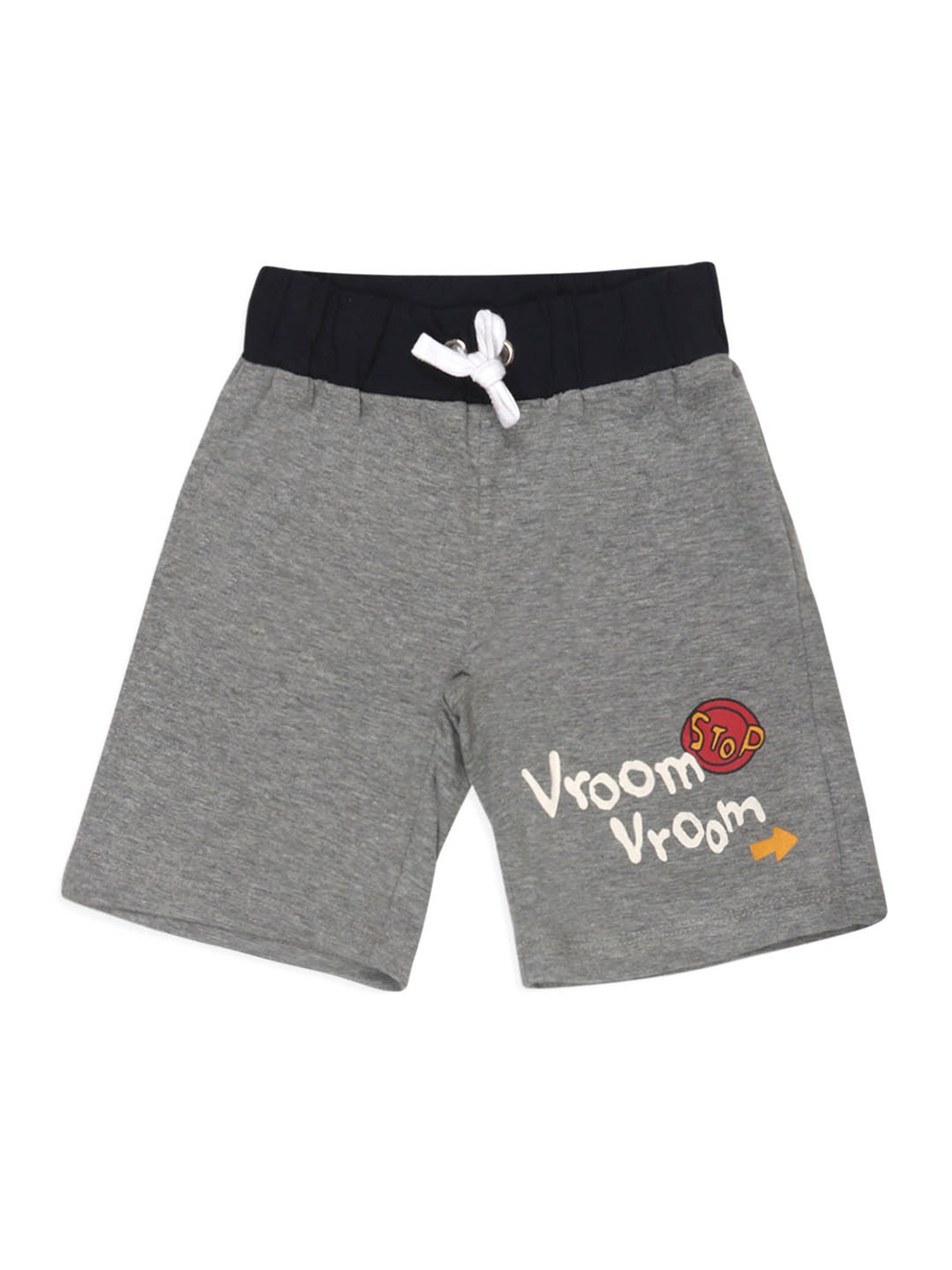 Lazy Shark Kids Black & Grey Printed  T-Shirt with  Shorts