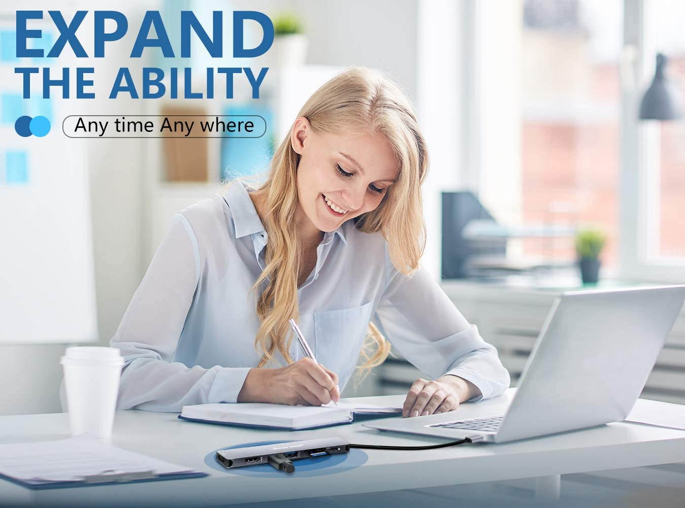 Docking Station,4K USB C Laptop Docking Station, 8 in 1 Triple Display Dual HDMI Type C Adapter Compatiable for Thunderblot3 MacBook and Windows(2HDMI PD SD/TF Card Reader 2USB )