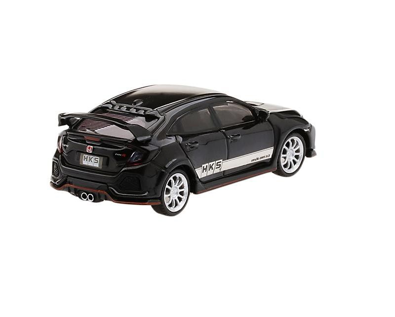 Honda Civic Type R (FK8) RHD Black "HKS" Limited Edition to 1,200 pcs 1/64 Diecast Model Car by True Scale Miniatures