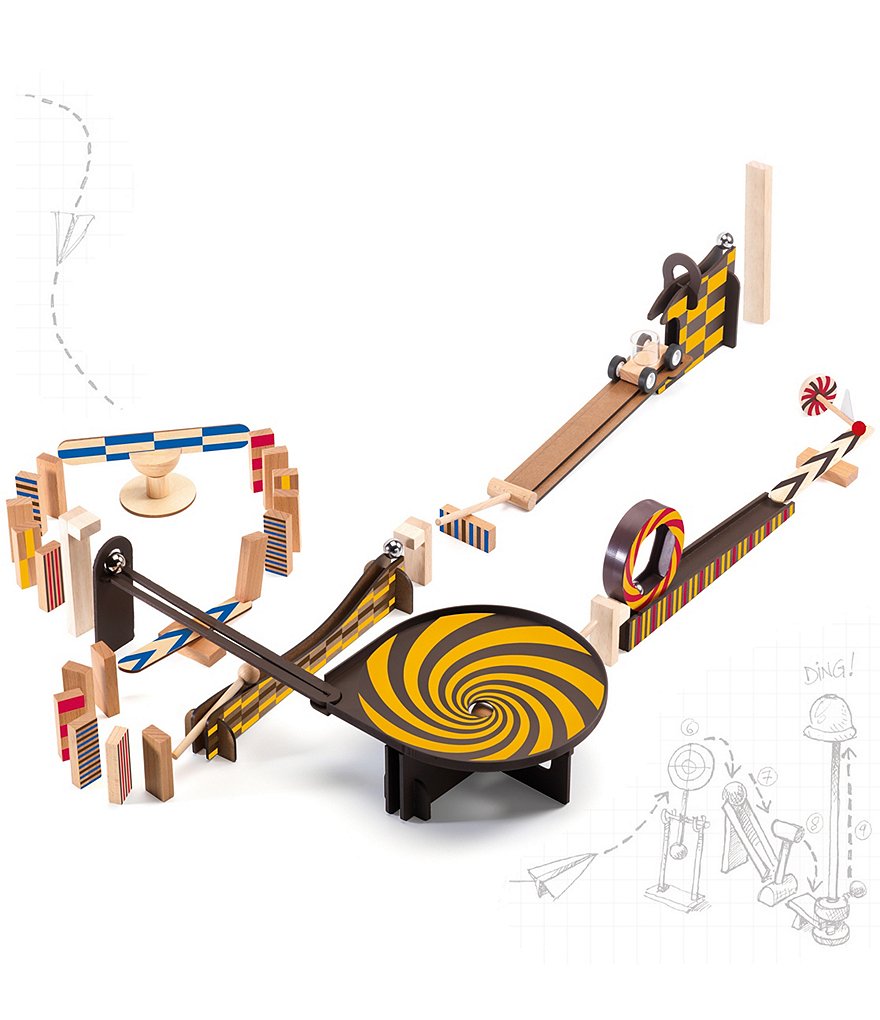 Djeco Zig and Go Wroom Chain Reaction Construction Set - 45 pc