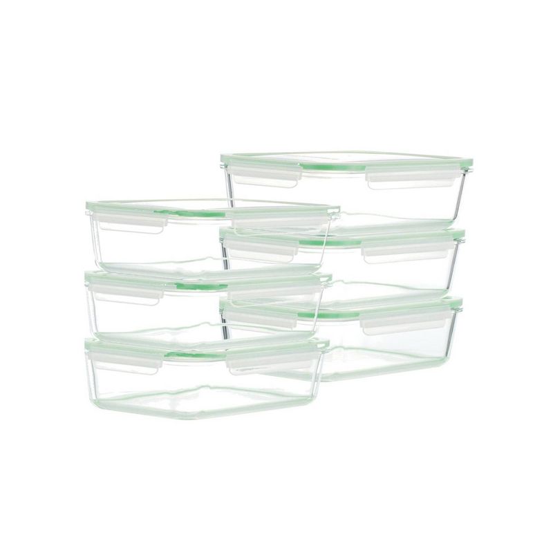 Kinetic Go Green Glassworks Rectangular Food Storage Container Set - 51oz
