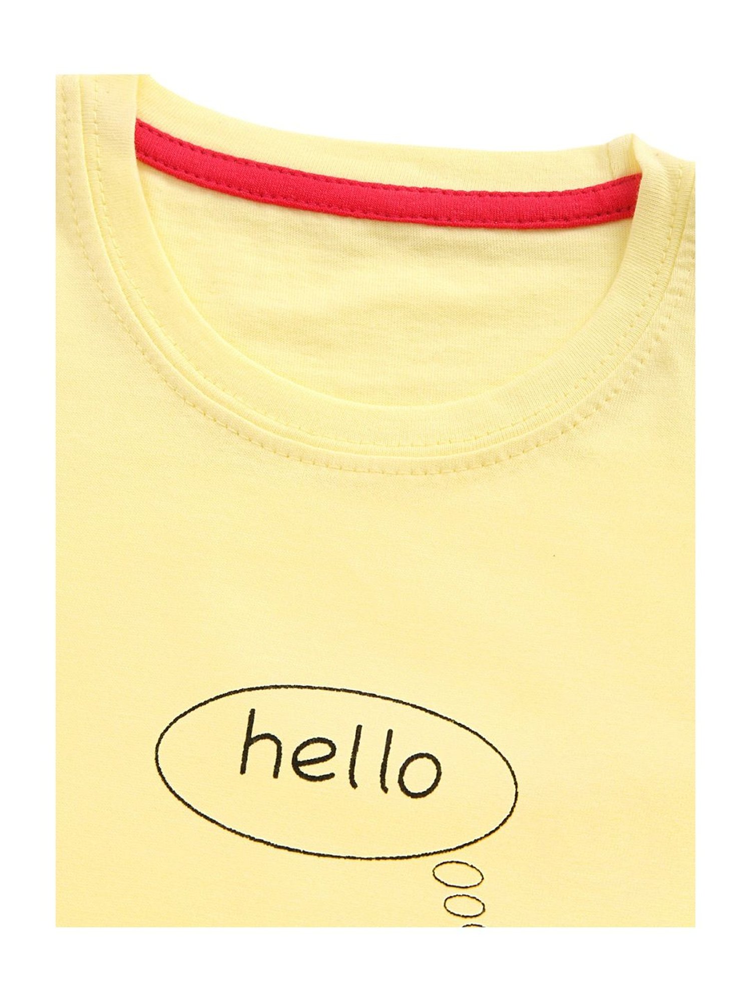 Kids Craft Yellow Cotton Printed T-Shirt & Pants
