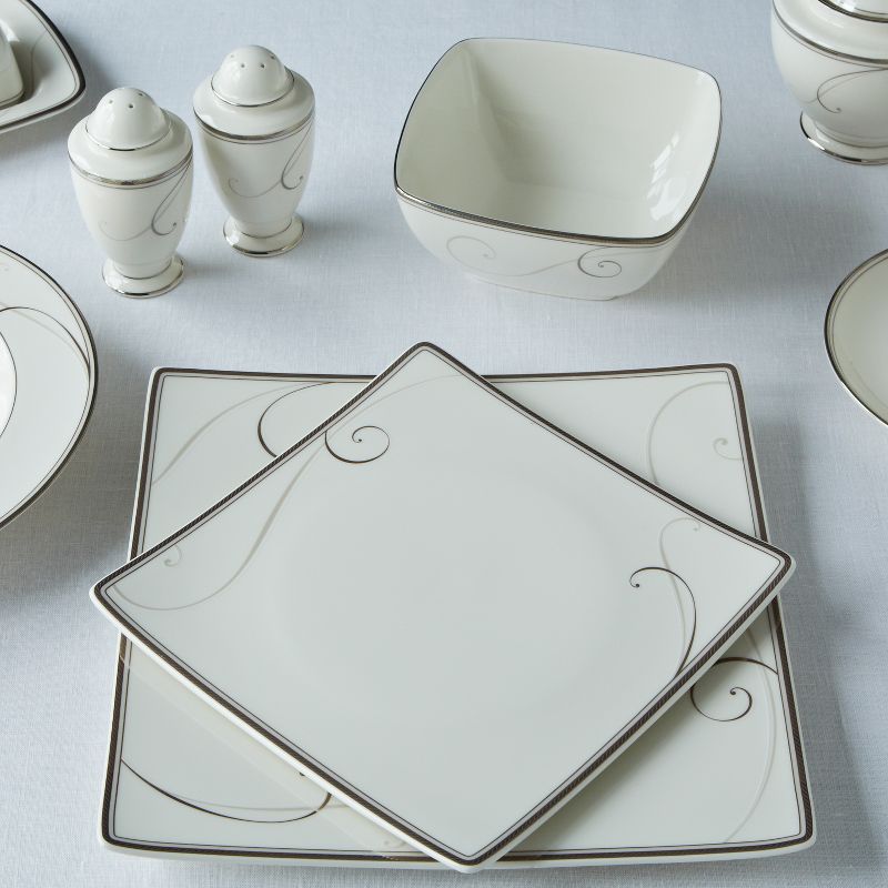 Noritake Platinum Wave Salt & Pepper Shakers