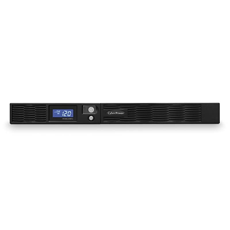 PR1000LCDRM1U Smart App Sinewave UPS System, 1000VA/750W, 6 Outlets, AVR, 1U Rackmount