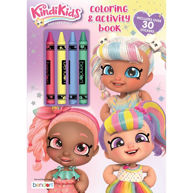 Kindi Kids Coloring Book With Crayons - 